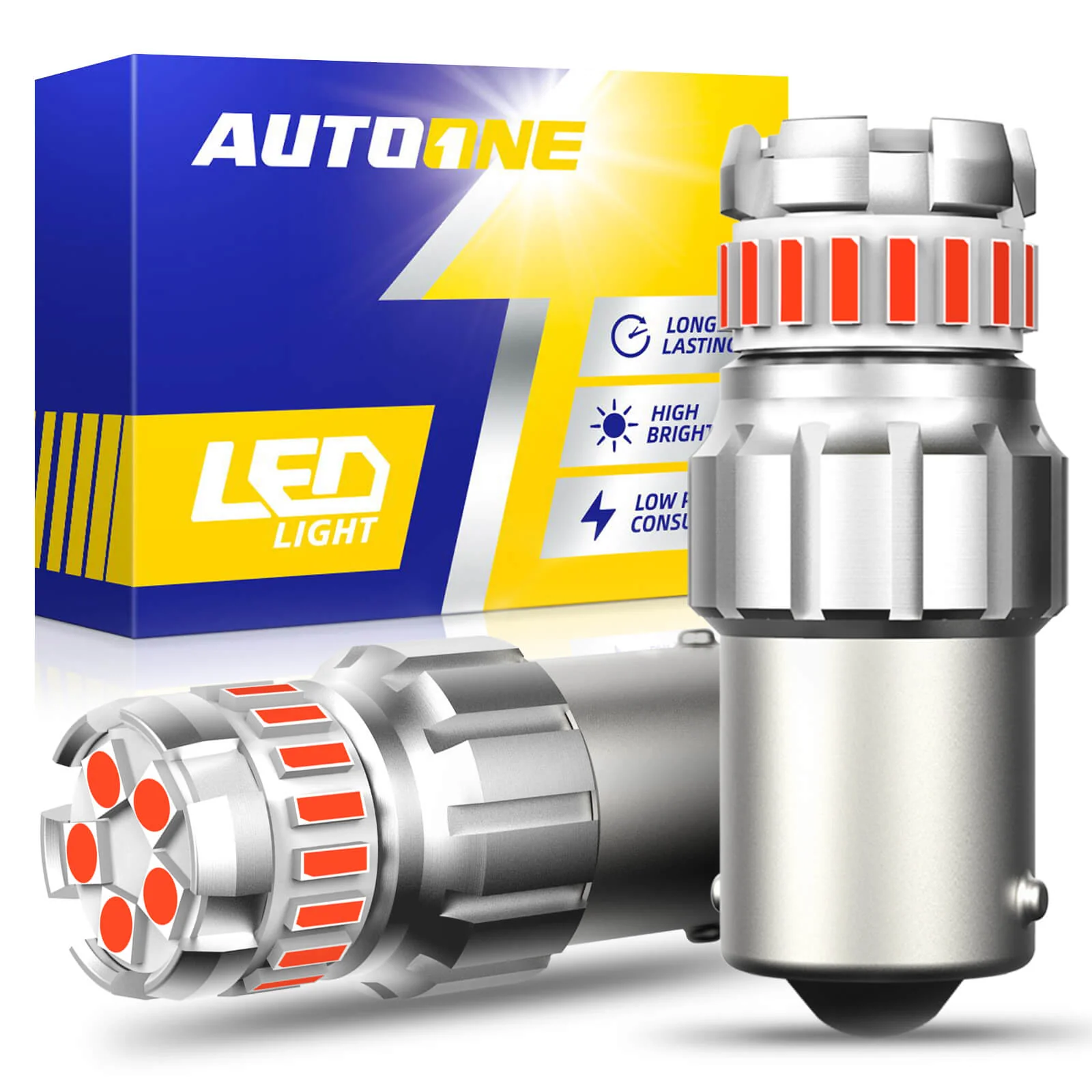 1156 LED Reverse Light Bulb 6500K Red 2PCS - Image 2