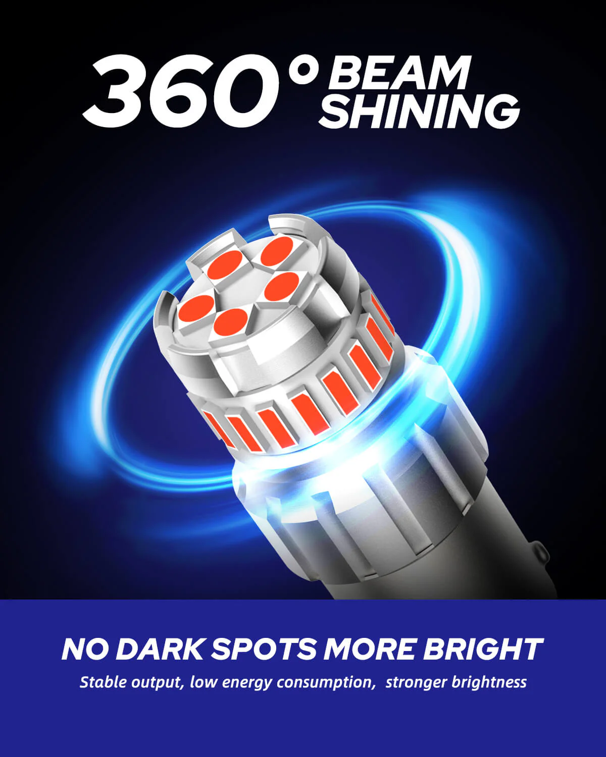 1156 LED Reverse Light Bulb 6500K Red 2PCS - Image 3