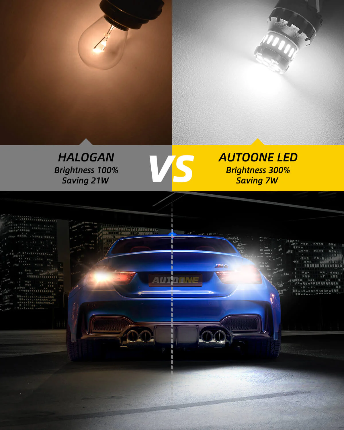 1156 LED Daytime Running Light Bulbs 6500K White 2 PCS - Image 4