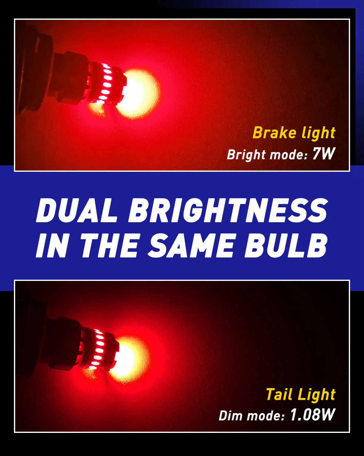 1157 LED Brake/Tail Light Bulb 6500K Red 2 PCS - Image 5