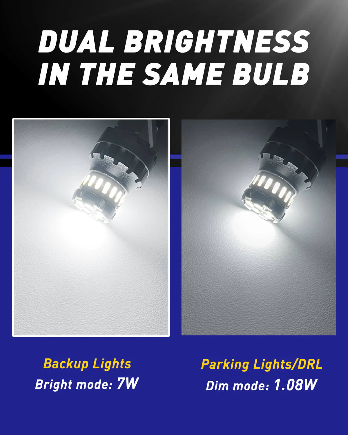 1157 LED Light Bulb for Back Up Reverse Lights, DRL, Parking Lights 6500K White 2 PCS - Image 8