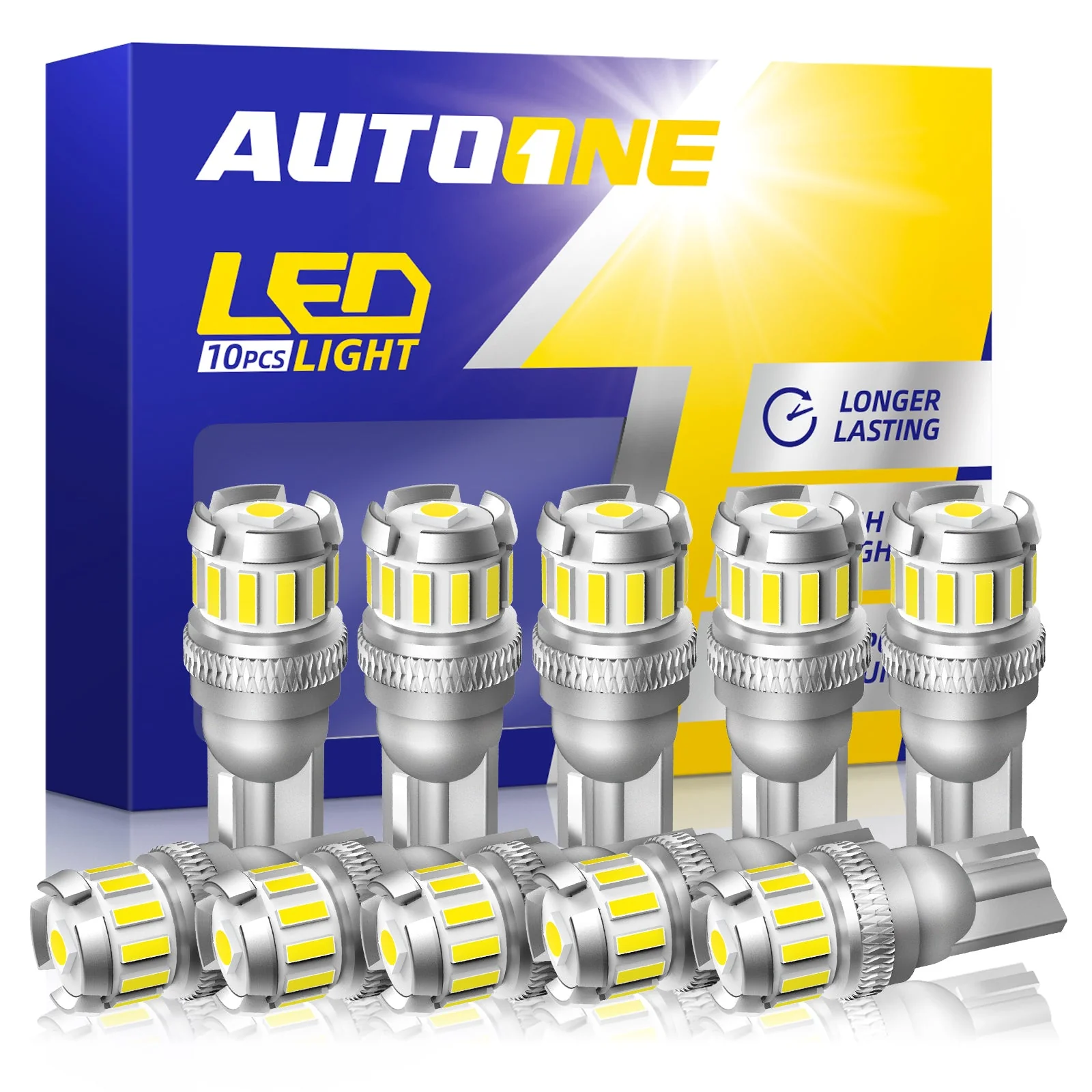 194 T10 168 2825 W5W LED 6500K White License Plate Light Bulb  2 PCS - Image 2