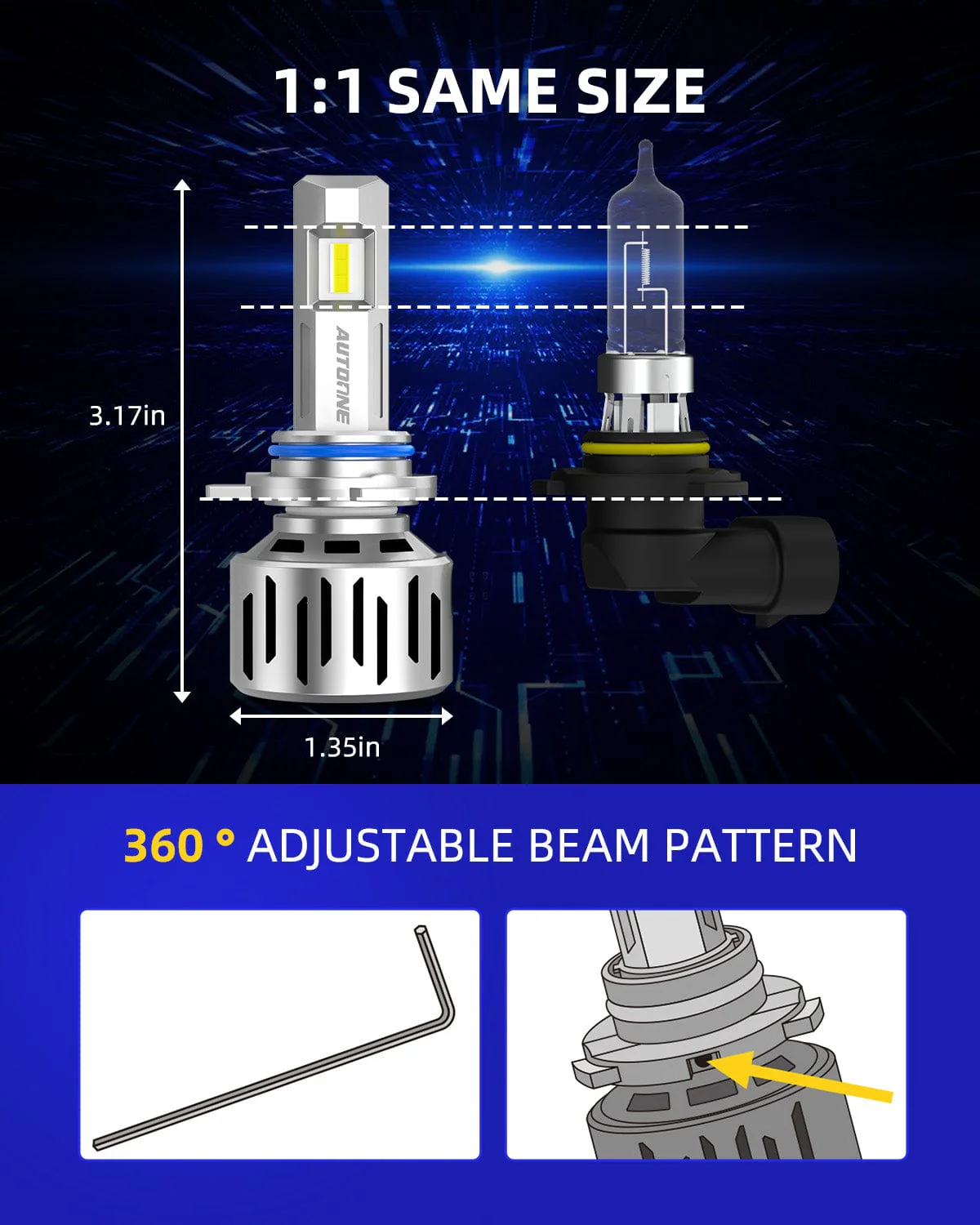 2024 Newest 9012 HIR2 LED Fog Bulbs 120W 32000LM 6500K Cool White 2PCS - Image 4
