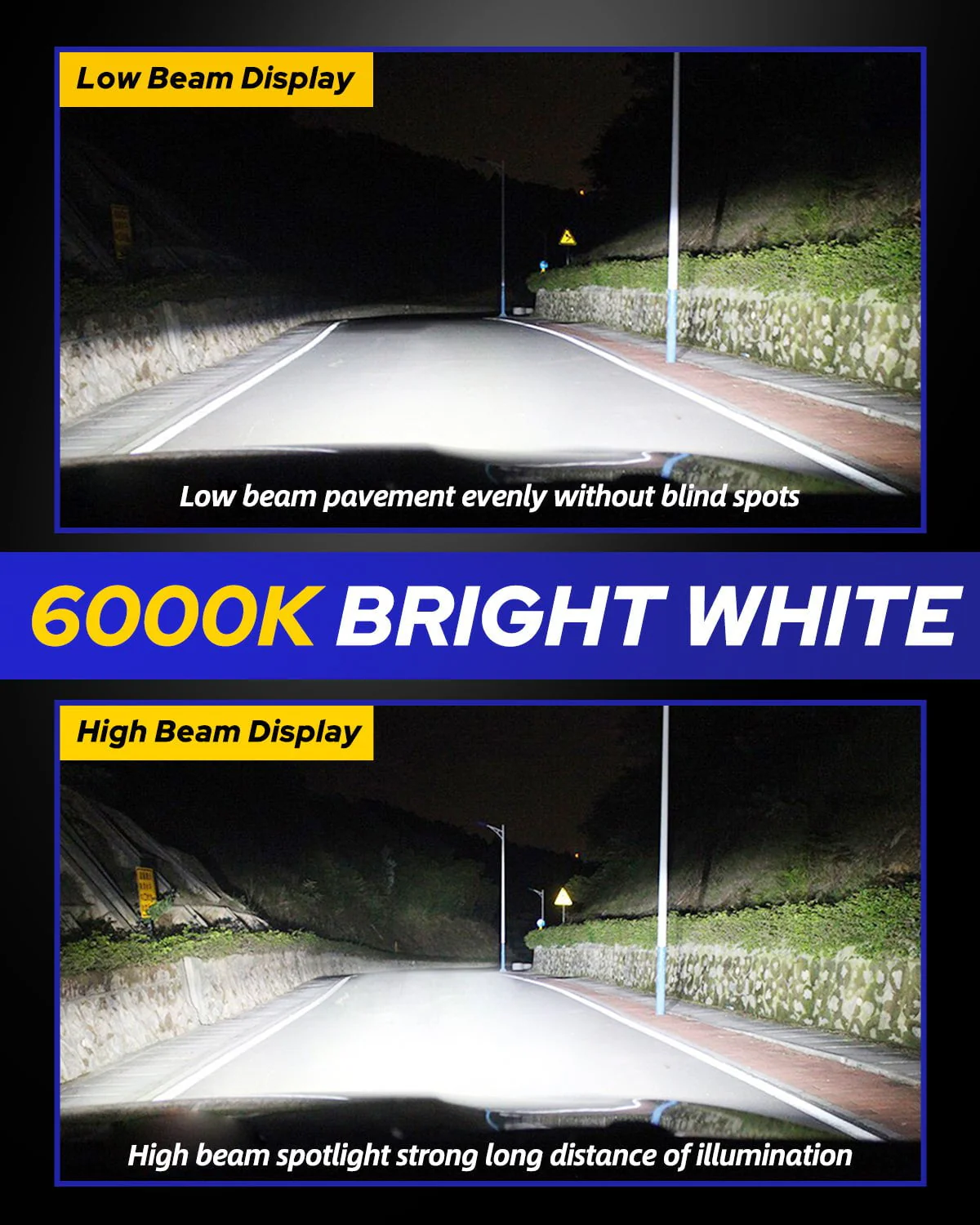 9005 9005+9006 LED Headlight Bulbs 16000LM 6500K White 4 PCS - Image 3