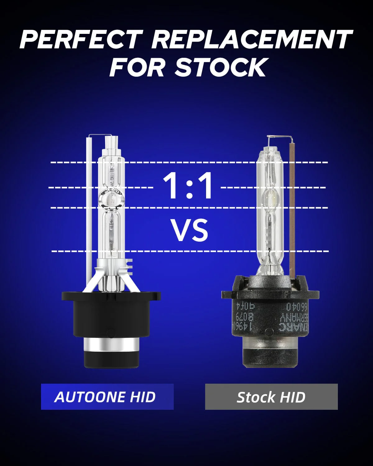 AUTOONE D4S D4R HID Bulb, 6000K Cool White 66440 42402 42402WX HID Bulbs, 35W Xenon D4S Bulbs - Image 3