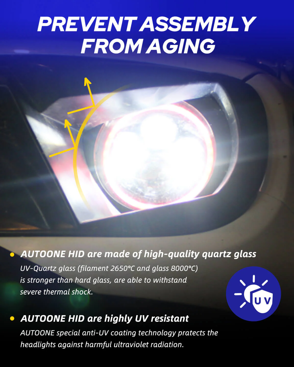 D1S HID Xenon Headlight Bulbs Original Replacement, 35W 6000K White 2 PCS - Image 7