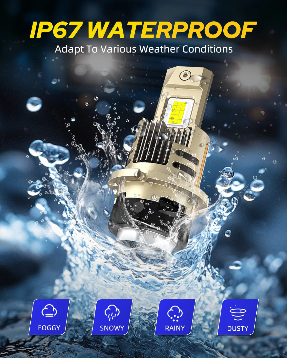 AUTOONE D4S D4R Bulbs, 600% Brighter D4S Bulbs, 24000 Lumens and 6500K Diamond White - Image 5