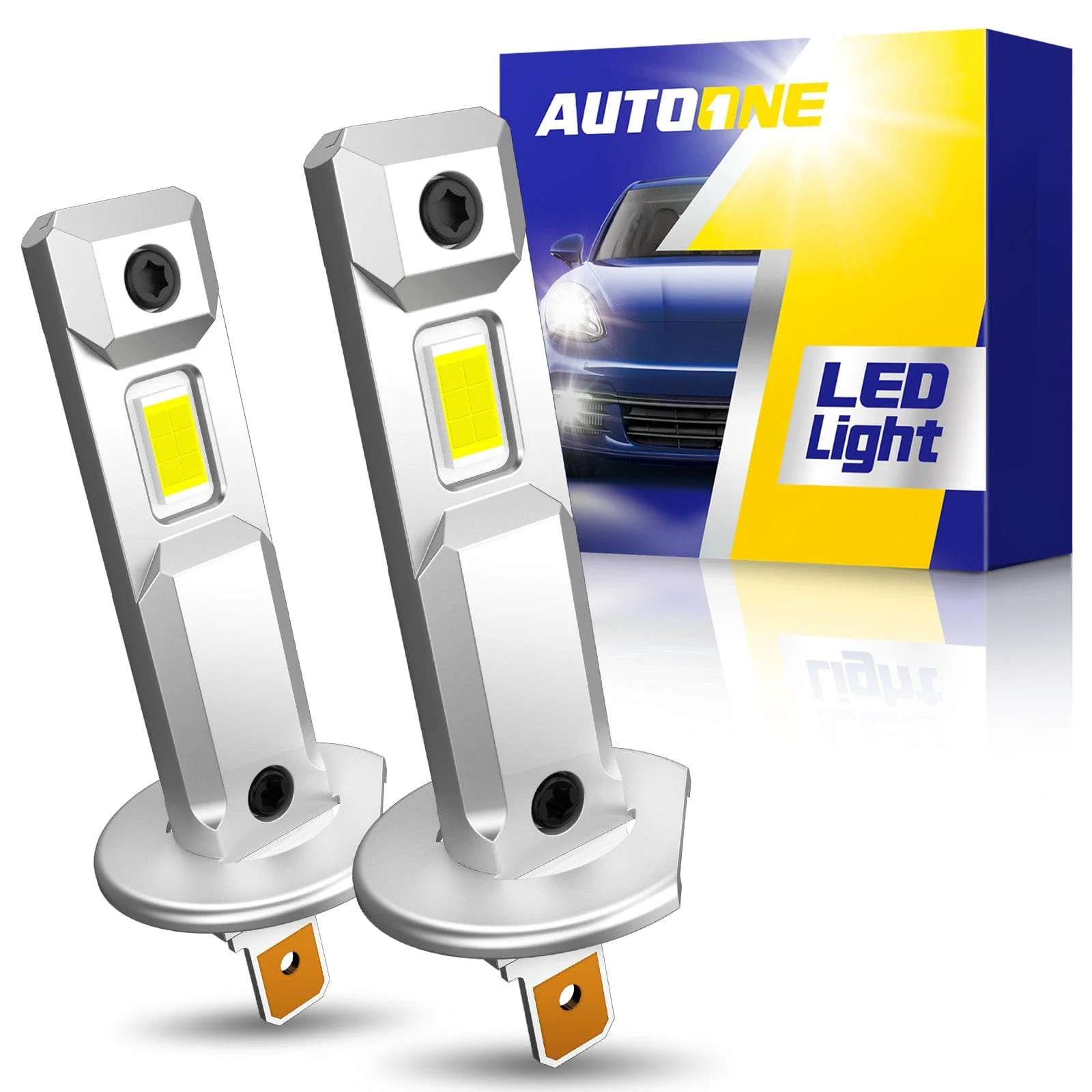 H1 Fog Bulbs Ultra Bright 6500k Cool White 1:1 Mini Size - Image 2