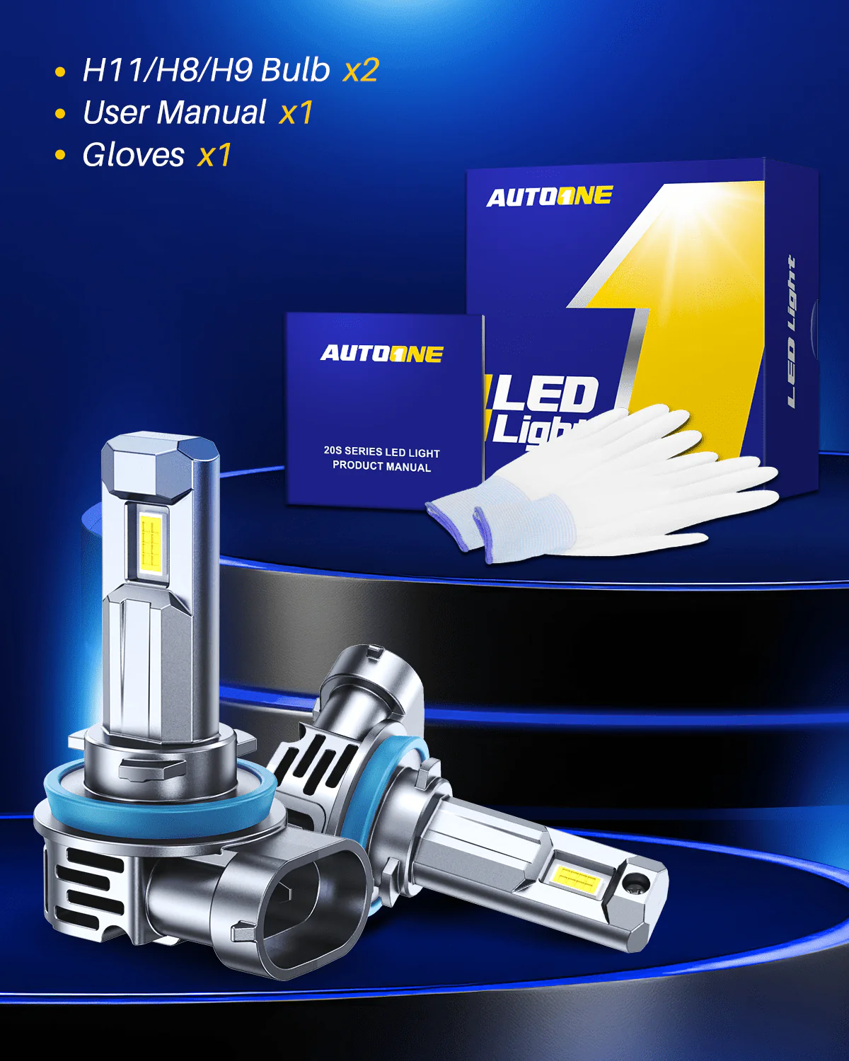 AUTOONE  H11/H9/H8/H16 LED Headlight Bulb, H11 Fog Lights, 24000LM with Cooling Fan - Image 7