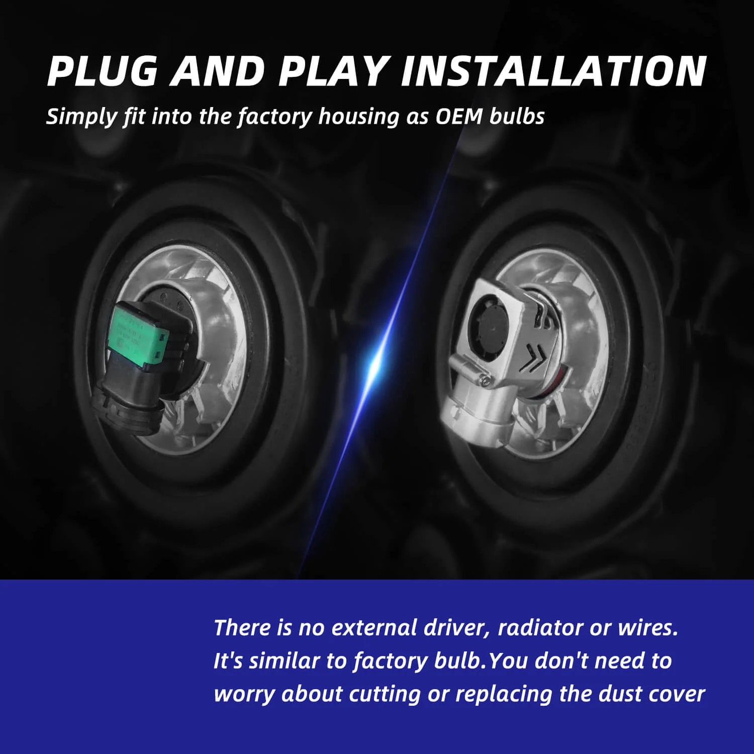H11/H8/H9 LED Headlight Bulbs 18000LM 300% Brighter Plug and Play 6000K White 2 PCS - Image 7
