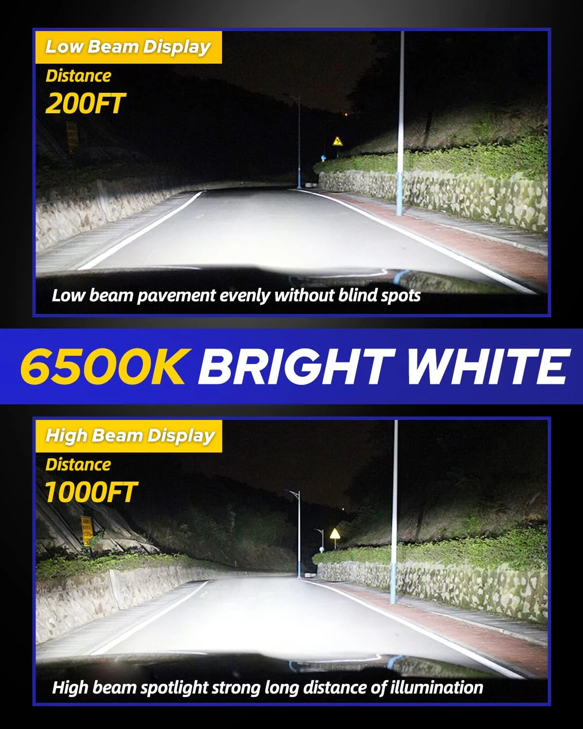 AUTOONE Upgraded H7/H7LL Light Bulb, Super Bright Real 1:1 Halogen Mini Size, 10-Year Extended Lifespan, 6500K White Illumination for Fog Lights or Daytime Running Lights, Plug and Play, Pack of 2 - Image 7
