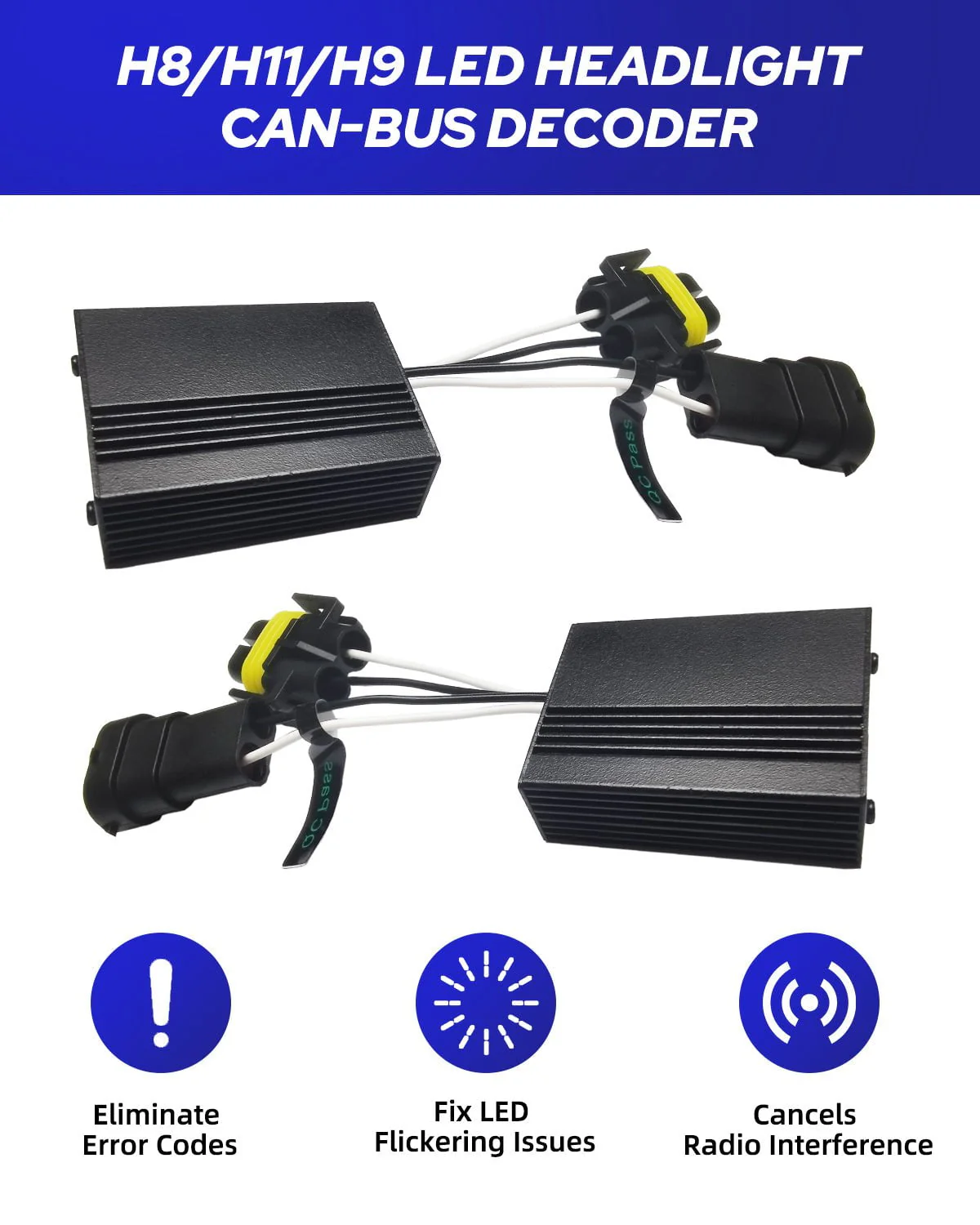 H11/H8/H9/880/881/5202/5201  Canbus Decoder For LED Headlights - Image 4