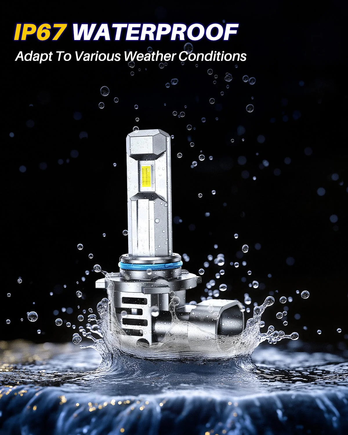 AUTOONE 9006 LED Headlight Bulbs, HB4 Fog Lamp, 6000K White, Pack of 2 - Image 7