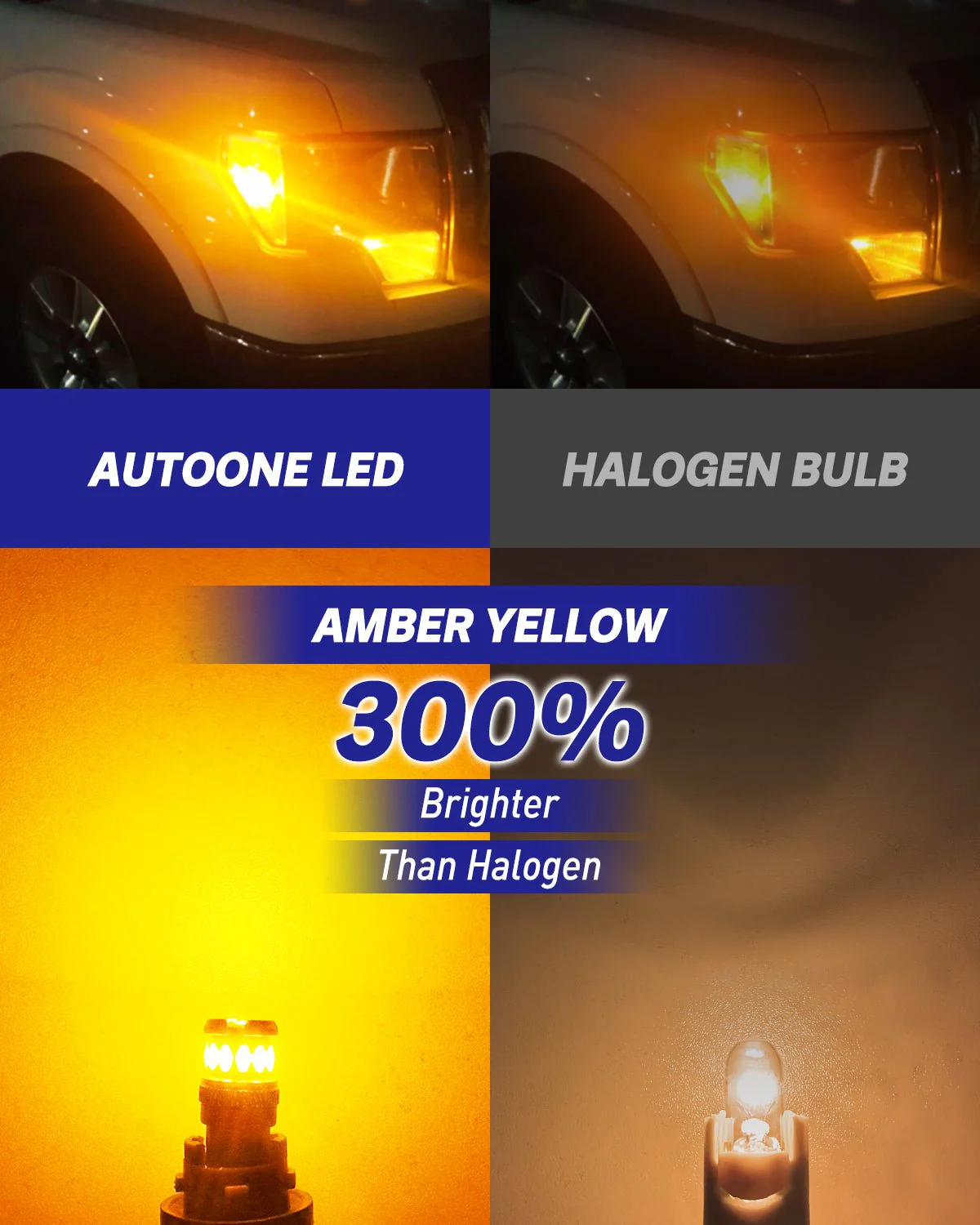 T10 168 2825 W5W 194 LED Bulb 6500K Yellow, Interior & Exterior Car Lights 2 PCS - Image 7
